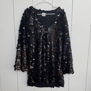 Buddy Love Black Paillette Sequin Dress